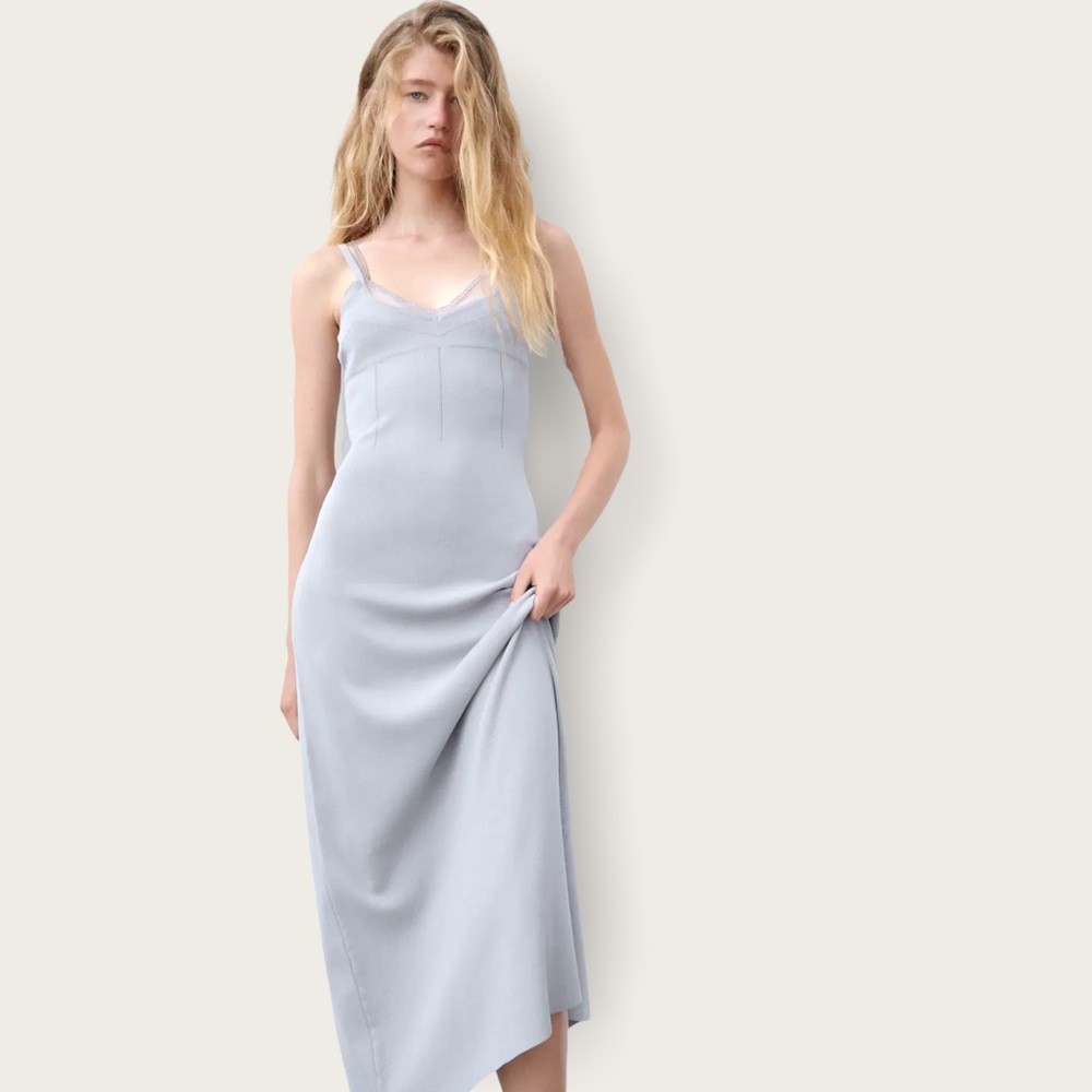 ZARA / Silver Knit Dress - Picture 2 of 4